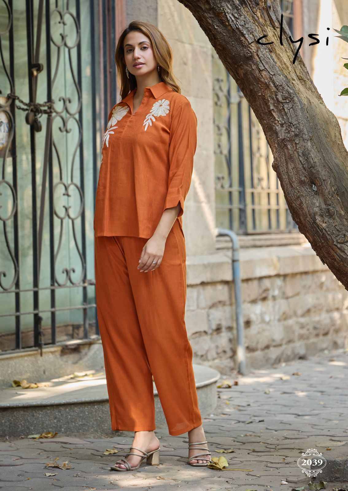 Avira By Clysi 2037 To 2042 Series Designer Collection Viscose Co-ord Set At Wholesale Price